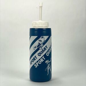 Vintage 80s Harmony Sport Quart Hydration Bottle Blue Insulated Water Bottle 1qt